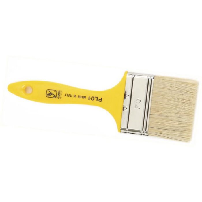 02-0231-6 Πινέλα ιταλίας PL01 μονά επαγγελματικά λευκή τρίχα Νο30 - 1" - Image 1