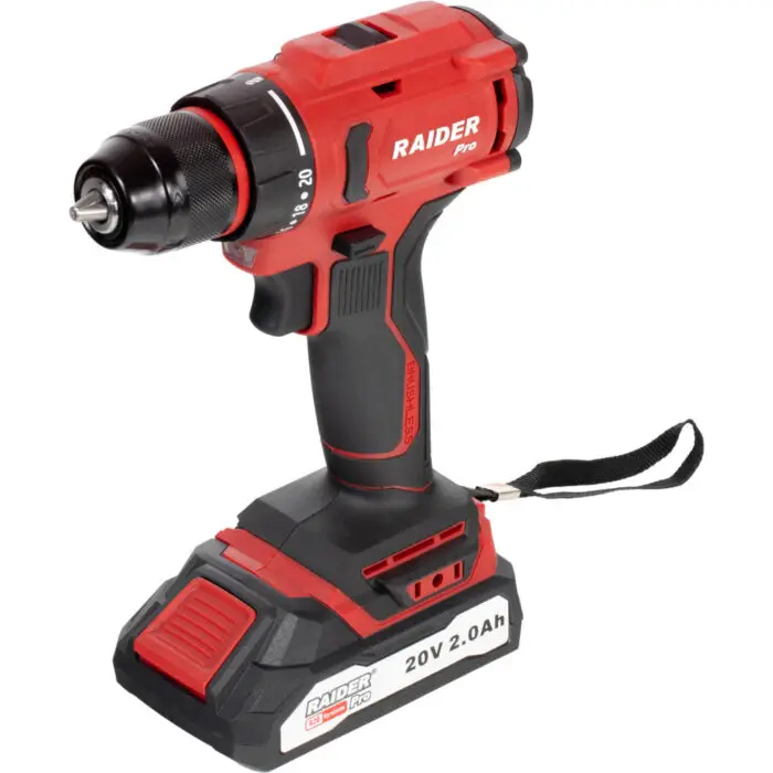 RAIDER R20 set ΔΡΑΠΑΝΟΚΑΤΣΑΒΙΔΟ & ΓΩΝΙΑΚΟΣ ΤΡΟΧΟΣ 20V με 2 Μπαταρίες  2Ah/4Ah RDP-PBCDI20&SPAG20 030238 - Image 2