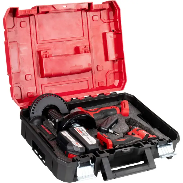 RAIDER R20 set ΔΡΑΠΑΝΟΚΑΤΣΑΒΙΔΟ & ΓΩΝΙΑΚΟΣ ΤΡΟΧΟΣ 20V με 2 Μπαταρίες  2Ah/4Ah RDP-PBCDI20&SPAG20 030238 - Image 12