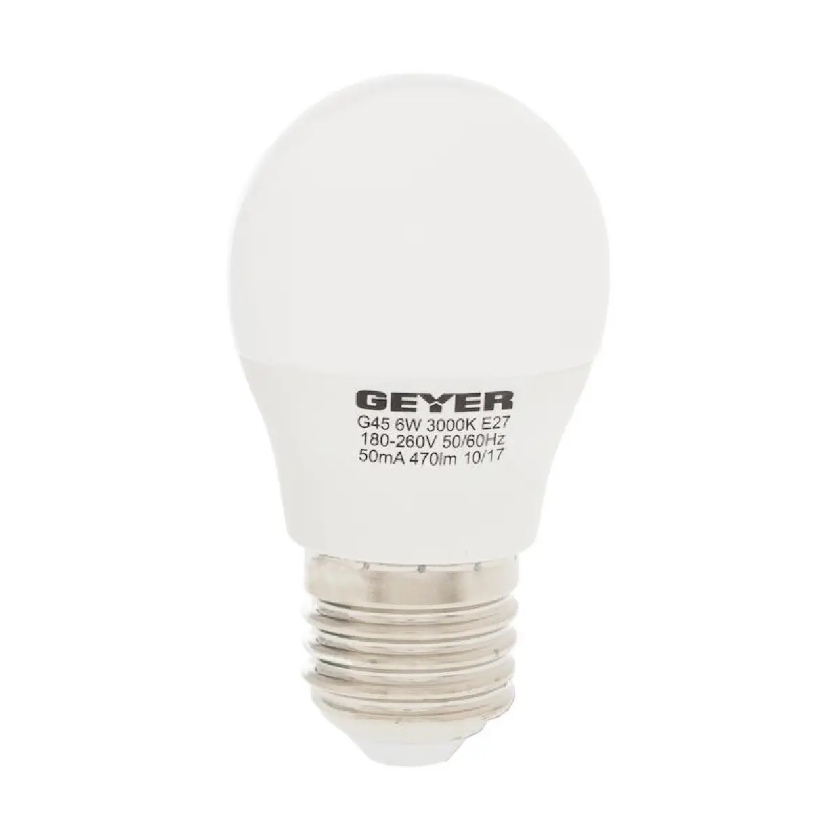 04-4528 GEYER ΛΑΜΠΑ LED G45 E27 4.5W ΛΕΥΚΟ 470LM 5W LGLCE275E - Image 1
