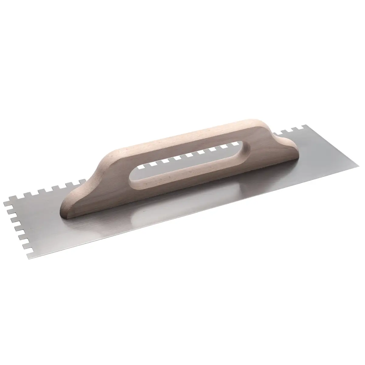 04-6745 COME Σπάτουλα κόλλας ξύλινη λαβή 12Χ12 500x140x0.7mm 321-E - Image 1