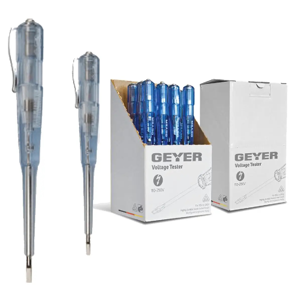 04-7760 GEYER Δοκιμαστικό κατσαβίδι 150-250V 3 x 140mm 6105 - Image 1