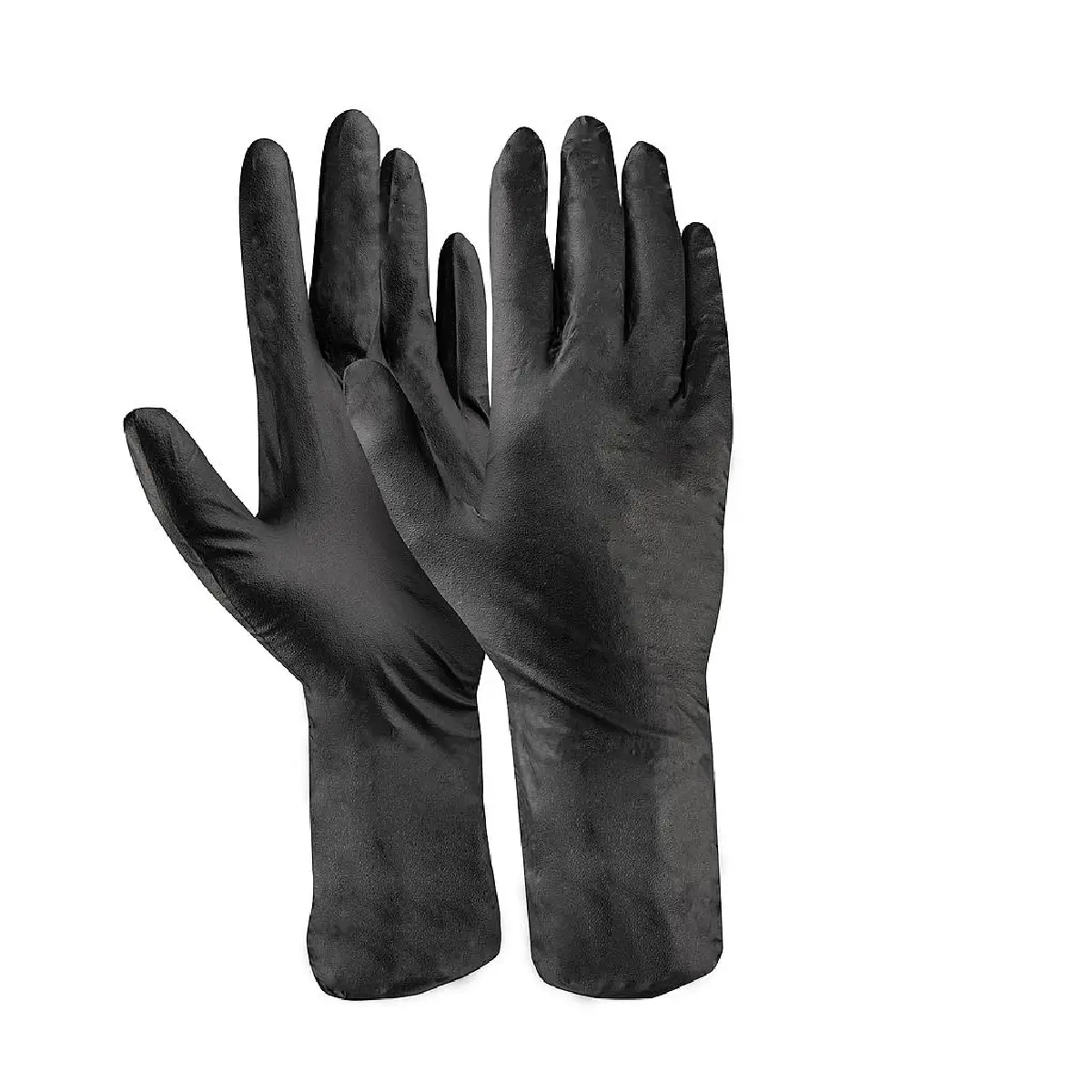 04-9615 Γάντια μιας χρήσης nitrile μαύρα μακριά Dext 9/L (κουτί των 100τεμ.) D3629 - Image 1