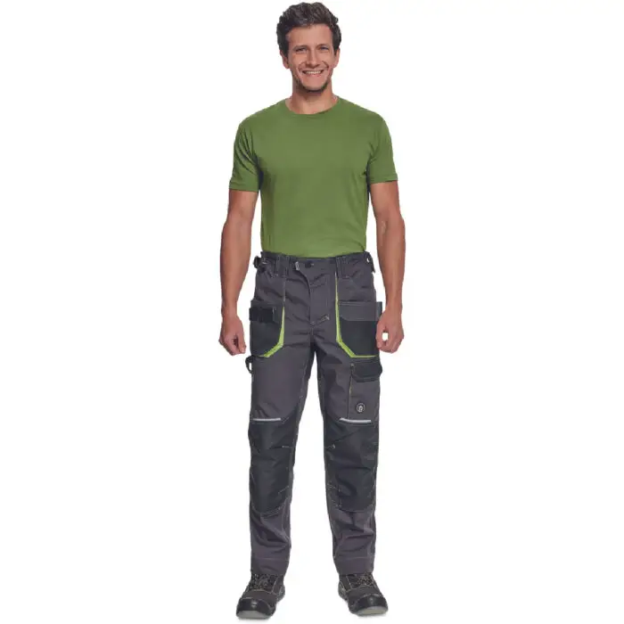 ΠΑΝΤΕΛΟΝΙ ΕΡΓΑΣΙΑΣ GREENDALE ΑΝΘΡΑΚΙ/ΛΑΙΜ 65%poly-35%cott, 270 g/m² No 54/L - Image 3