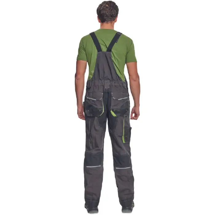 ΦΟΡΜΑ ΕΡΓΑΣΙΑΣ ΜΕ ΤΙΡΑΝΤΕΣ GREENDALE  ΑΝΘΡΑΚΙ/ΛΑΙΜ 65%poly-35%cott, 270 g/m² No 52/L - Image 3