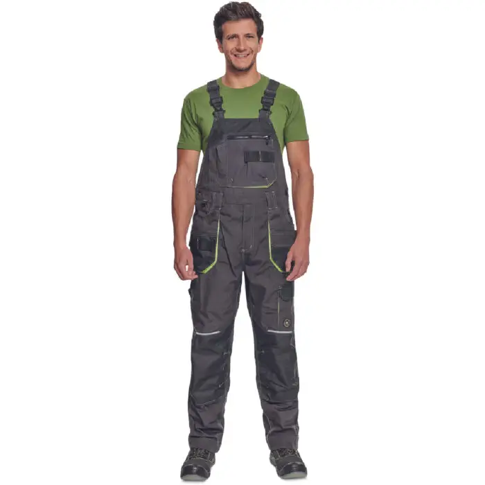 ΦΟΡΜΑ ΕΡΓΑΣΙΑΣ ΜΕ ΤΙΡΑΝΤΕΣ GREENDALE  ΑΝΘΡΑΚΙ/ΛΑΙΜ 65%poly-35%cott, 270 g/m² No 52/L - Image 4