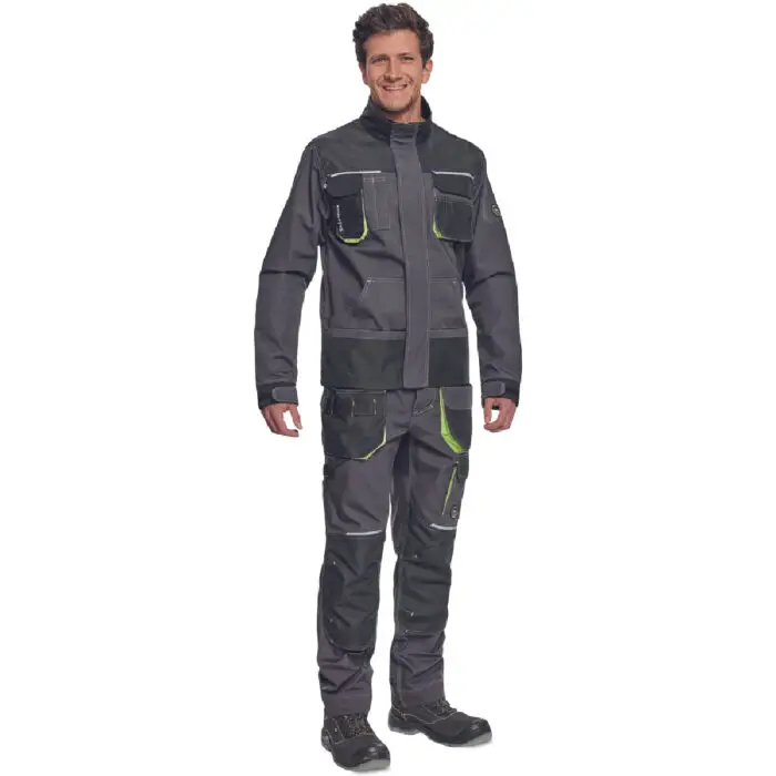 ΜΠΟΥΦΑΝ ΕΡΓΑΣΙΑΣ GREENDALE ΑΝΘΡΑΚΙ/ΛΑΙΜ 65%poly-35%cott, 270 g/m² No 56/XL - Image 2