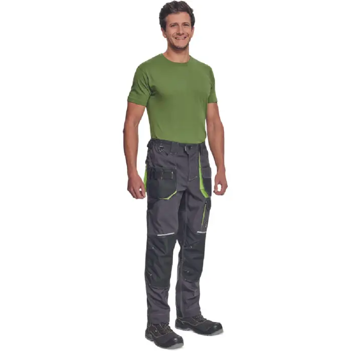 ΠΑΝΤΕΛΟΝΙ ΕΡΓΑΣΙΑΣ GREENDALE ΑΝΘΡΑΚΙ/ΛΑΙΜ 65%poly-35%cott, 270 g/m² No 60/2XL - Image 2