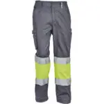 ΠΑΝΤΕΛΟΝΙ ΕΡΓΑΣΙΑΣ BILBAO ΓΚΡΙ/ΚΙΤΡΙΝΟ ΥΨΗΛΗΣ ΕΥΚΡΙΝΕΙΑΣ 65%poly-35%cott, 195 g/m² No 60/2XL