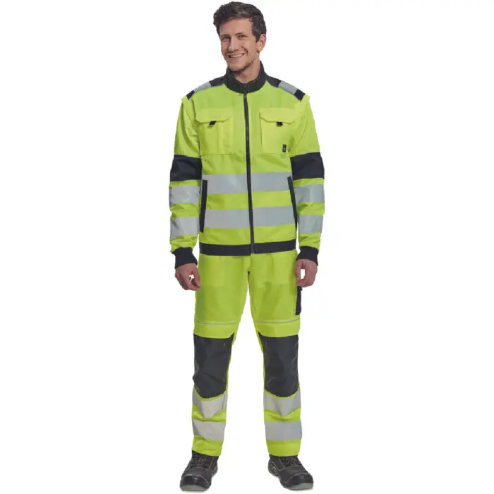 ΜΠΟΥΦΑΝ ΕΡΓΑΣΙΑΣ MAX VIVO 2σε1 ΚΙΤΡΙΝΟ ΥΨΗΛΗΣ ΕΥΚΡΙΝΕΙΑΣ 65%poly-35%cott, 250 g/m² No 48/M - Image 4