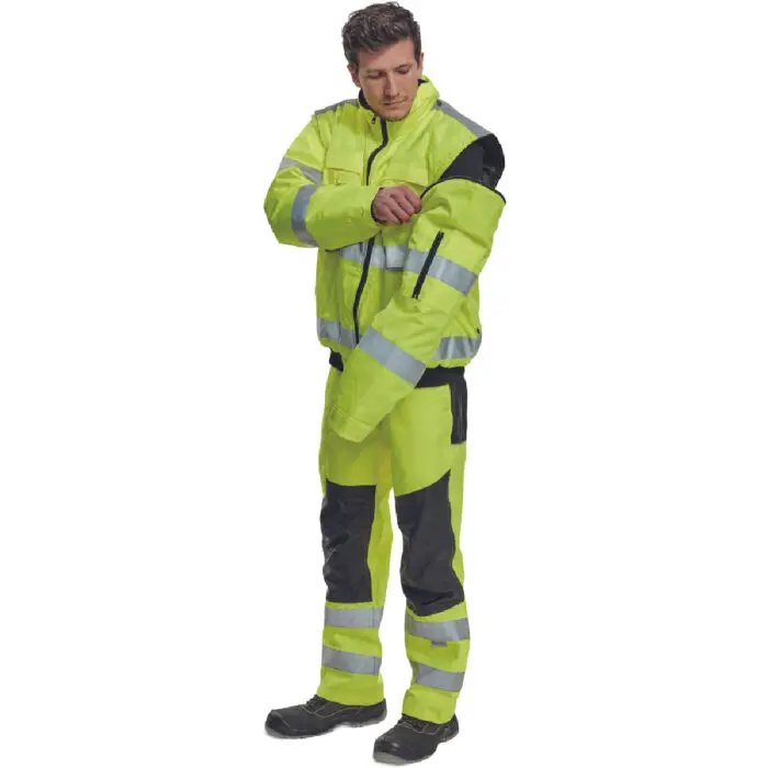 ΜΠΟΥΦΑΝ ΕΡΓΑΣΙΑΣ ΑΔΙΑΒΡΟΧΟ ΨΥΧΟΥΣ CLOVELLY ΚΙΤΡΙΝΟ ΥΨΗΛΗΣ ΕΥΚΡΙΝΕΙΑΣ POLY/PU 160 g/m² XXL - Image 5