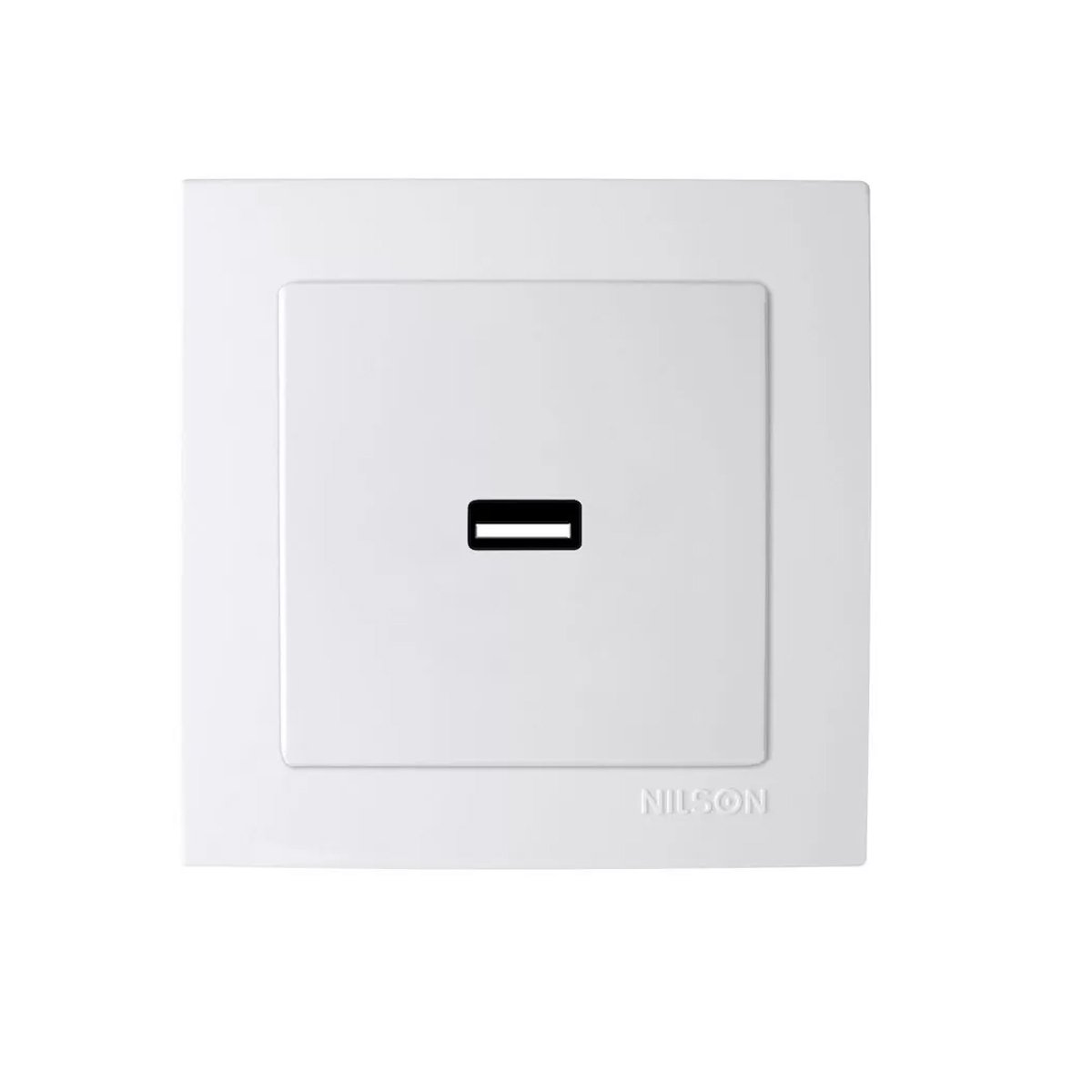 05-7163 GEYER ΧΩΝΕΥΤΗ ΠΡΙΖΑ ΡΕΥΜΑΤΟΣ ΜE 1 Θύρα USB NILSON ΛΕΥΚΗ 24111080 - Image 1