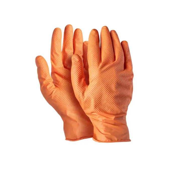 ΓΑΝΤΙΑ ΜΙΑΣ ΧΡΗΣΗΣ NITRILE ΠΟΡΤΟΚΑΛΙ ΣΥΝΕΡΓΕΙΟΥ Πάχος 0.18mm DEXT 10/XL (ΚΟΥΤΙ ΤΩΝ 50τεμ.) D3680 - Image 2