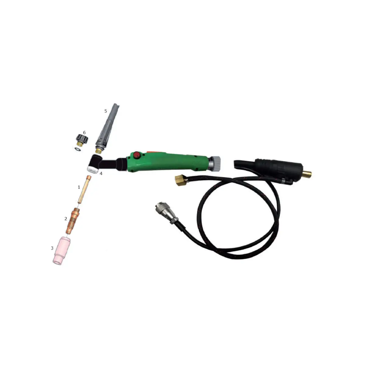 05-8334 Κεραμική κεφαλή ø08mm - 10N49 για TIG τσιμπίδα 17V & ECR26 kit συσκευασία: 10 τεμ. 83022 - Image 1