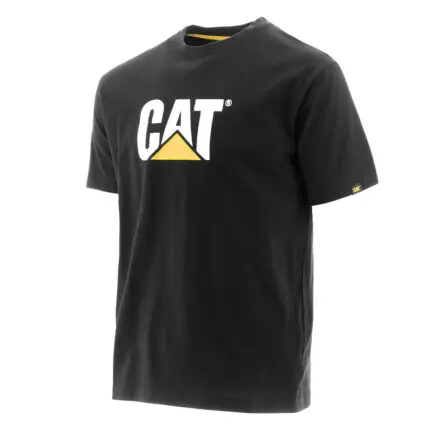 CAT Μπλουζάκι κοντομάνικο μαύρο tm logo S 1510305-016