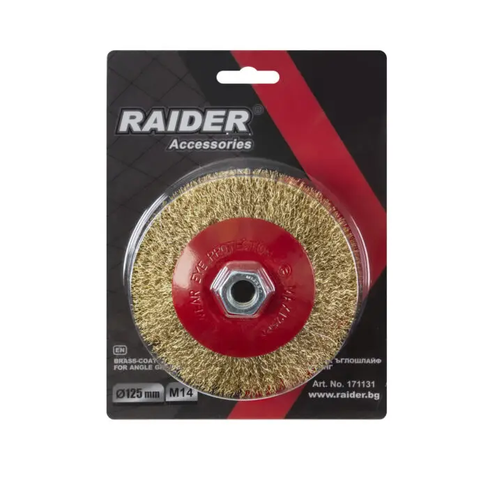 RAIDER Συρματόβουρτσα γωνιακού τροχού στρογγυλή 125ΜΜ M14 171131 - Image 2