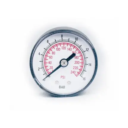 ΜΑΝΟΜΕΤΡΟ ΑΕΡΟΣ  1/4'' Φ63 - 0-16 bar - ΠΙΣΩ ΒΟΛΤΑ