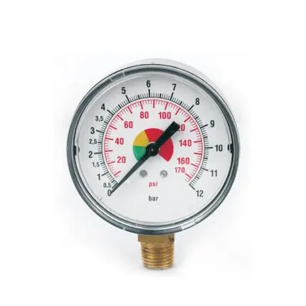 ΜΑΝΟΜΕΤΡΟ ΑΕΡΟΜΕΤΡΟΥ 1/4'' - Φ80 - ΠΙΣΩ ΒΟΛΤΑ