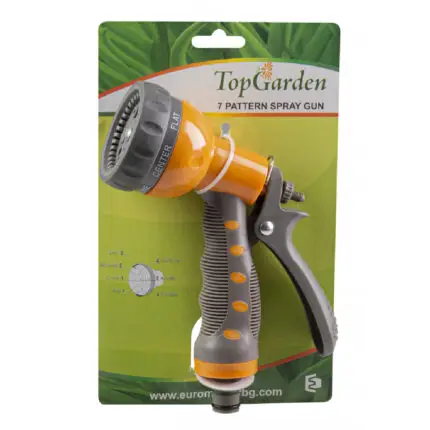 TOP GARDEN Πιστόλι νερού 7 θέσεων με soft grip πίσω σκανδάλου 380964