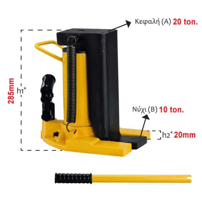 EXPRESS :ΥΔΡΑΥΛΙΚΟΣ ΓΡΥΛΛΟΣ ΜΕ ΝΥΧΙ 20/10 T - Image 2