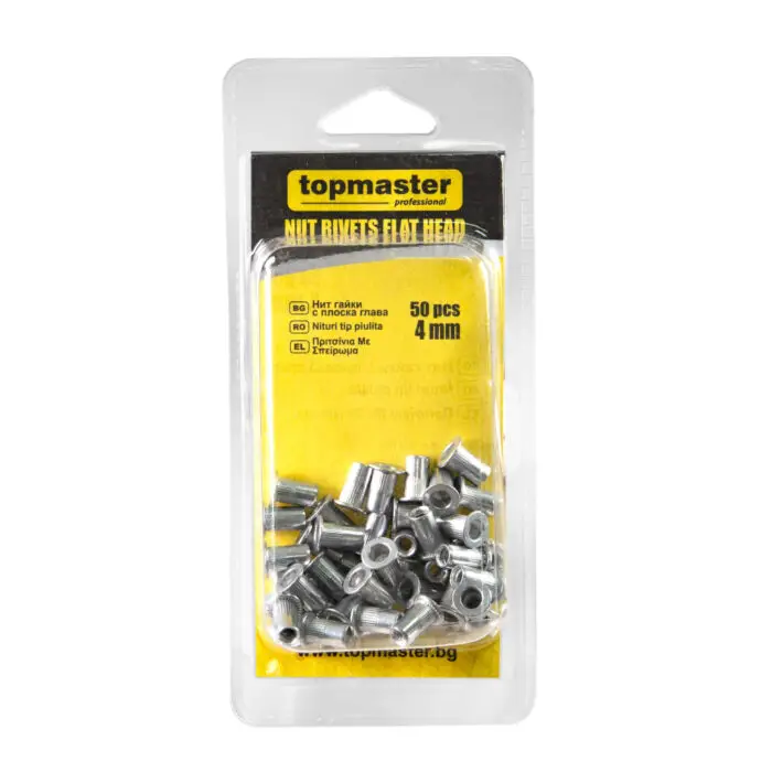TOP MASTER Πριτσίνια με σπείρωμα 50τεμ 4*10mm 511156 - Image 2