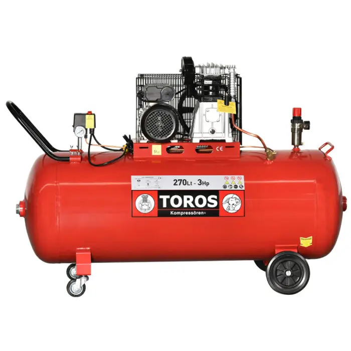 TOROS: ΑΕΡΟΣΥΜΠΙΕΣΤΗΣ ΜΕ ΙΜΑΝΤΑ 270LIT/3HP 230V - Image 3