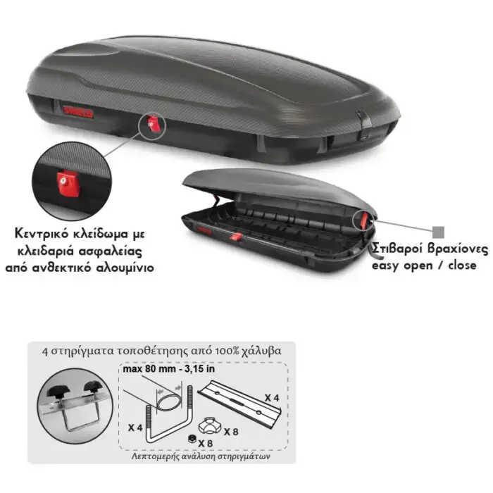 ARTPLAST: BA400 ΜΠΑΓΚΑΖΙΕΡΑ ΑΥΤΟΚΙΝΗΤΟΥ 400Lt CARBON - Image 3