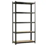 ΡΑΦΙΕΡΑ ΜΕΤΑΛΛΙΚΗ 90x40x180 ΜΑΥΡΗ 175kg 5 ΡΑΦΙΑ MDF