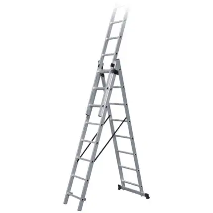 BULLE: ΣΚΑΛΑ ΑΛΟΥΜΙΝΙΟΥ ΤΡΙΠΛΗ ΕΠΕΚΤΕΙΝΟΜΕΝΗ - 3x9 ΣΚΑΛΙΑ