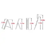 BULLE: ΣΚΑΛΑ ΑΛΟΥΜΙΝΙΟΥ ΤΡΙΠΛΗ ΕΠΕΚΤΕΙΝΟΜΕΝΗ PROFESSIONAL 3x12 ΣΚΑΛΙΑ - Image 2