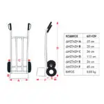 EXPRESS: ΚΑΡΟΤΣΙ ΜΕΤΑΦΟΡΑΣ 200 KG - ΤΡΟΧΟΙ ΑΕΡΟΣ Φ 250 mm - Image 2