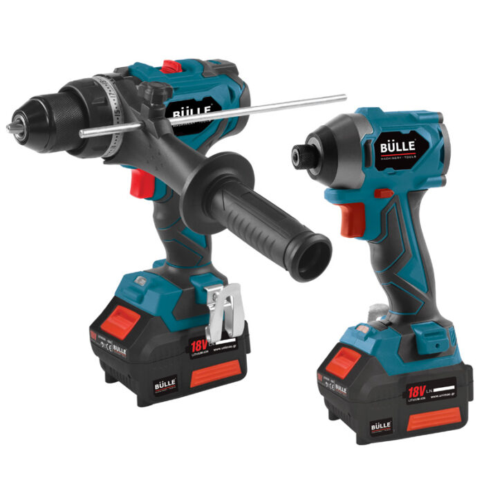 BULLE: 18V (BRUSHLESS) ΣΕΤ ΔΡΑΠΑΝΟΚΑΤΣΑΒΙΔΟ 100Nm + ΠΑΛΜΙΚΟ ΚΑΤΣΑΒΙΔΙ 220Nm, 2x5Ah Li-ion - Image 1
