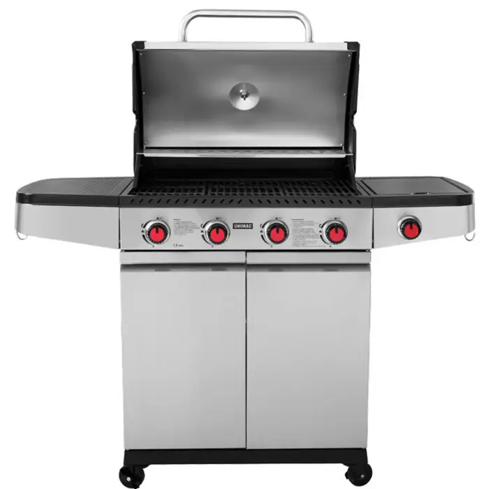 UNIMAC: ΨΗΣΤΑΡΙΑ ΥΓΡΑΕΡΙΟΥ INOX BBQ PREMIUM LINE - 4 ΕΣΤΙΕΣ ΚΑΙ 1 ΠΛΑΪΝΟ ΜΑΤΙ - Image 2