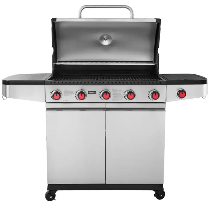 UNIMAC: ΨΗΣΤΑΡΙΑ ΥΓΡΑΕΡΙΟΥ INOX BBQ PREMIUM LINE - 5 ΕΣΤΙΕΣ ΚΑΙ 1 ΠΛΑΪΝΟ ΜΑΤΙ - ΓΙΑ ΠΙΤΣΑ - Image 2