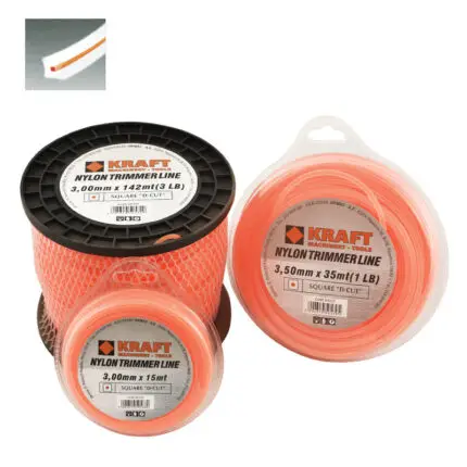 KRAFT: ΜΕΣΙΝΕΖΑ - ΝΗΜΑ ΚΟΠΗΣ ΤΕΤΡΑΓΩΝΟ ΕΝΙΣΧΥΜΕΝΟΥ ΠΥΡΗΝΑ SQUARE "D-CUT'' Φ 4.00mm ΣΥΣΚΕΥΑΣΙΑ 85 ΜΕΤΡΑ (1350 gr)