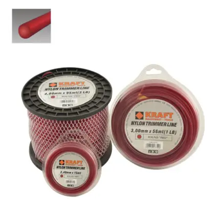 KRAFT: ΜΕΣΙΝΕΖΑ - ΝΗΜΑ ΚΟΠΗΣ ΣΤΡΟΓΓΥΛΟ ROUND ''PRO'' Φ 2.40mm ΣΥΣΚΕΥΑΣΙΑ 86 ΜΕΤΡΑ (450gr)