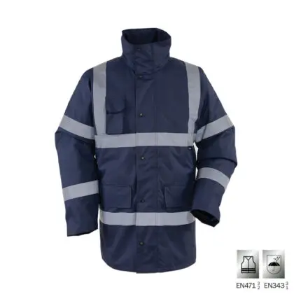 VIZWELL: ΜΠΟΥΦΑΝ ΥΨΗΛΗΣ ΔΙΑΚΡΙΤΙΚΟΤΗΤΑΣ FRANKFURT - ΜΠΛΕ - EN 471 3/2 & EN 343 3/1 - ΜΕΓΕΘΟΣ L