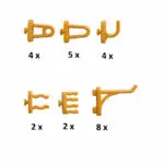 ArtPlast Πλαστικοί γάντζοι για διάτρητη πλάτη σετ 25τεμ ART333/10