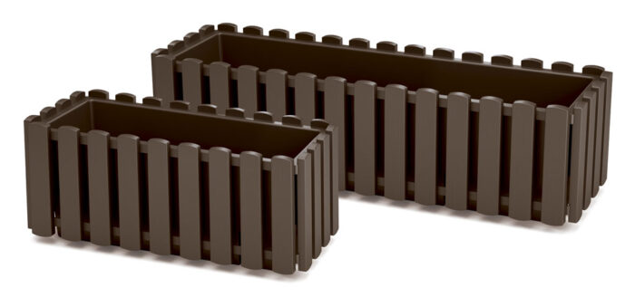 PROSPERPLAST Γλάστρα Boardee Fence Καφέ 58x18x16,2cm DDEF600-R222 - Image 1