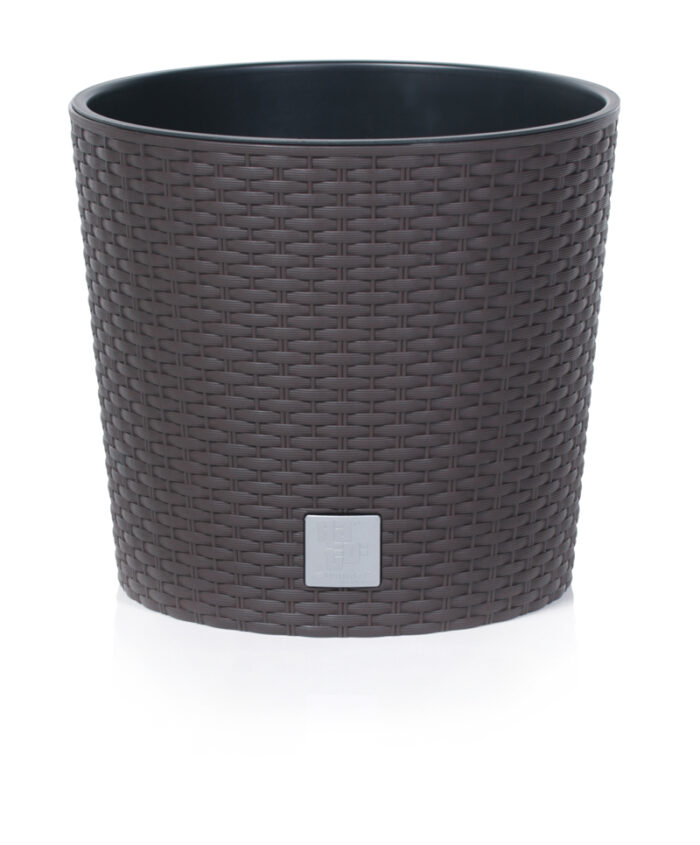 PROSPERPLAST Γλάστρα Rato Round 2 σε 1 Χρώμα Καφέ Ελιάς 35/37 lt DRTUS400L-440U - Image 1