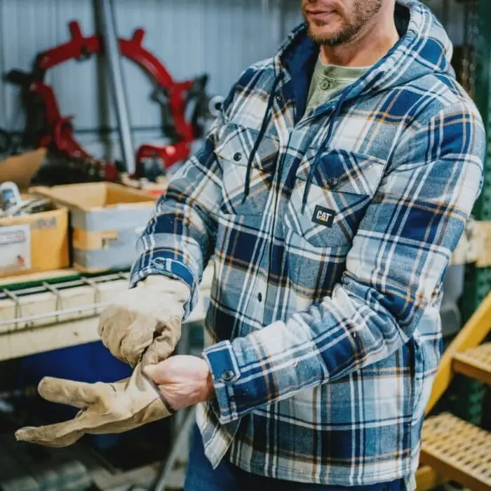 CAT Πουκάμισο εργασίας overshirt με επένδυση μπλε L 1040045 - Image 2