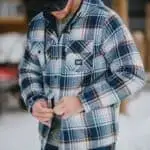 CAT Πουκάμισο εργασίας overshirt με επένδυση μπλε L 1040045 - Image 3