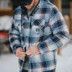 CAT Πουκάμισο εργασίας overshirt με επένδυση μπλε XL 1040045 - Image 3