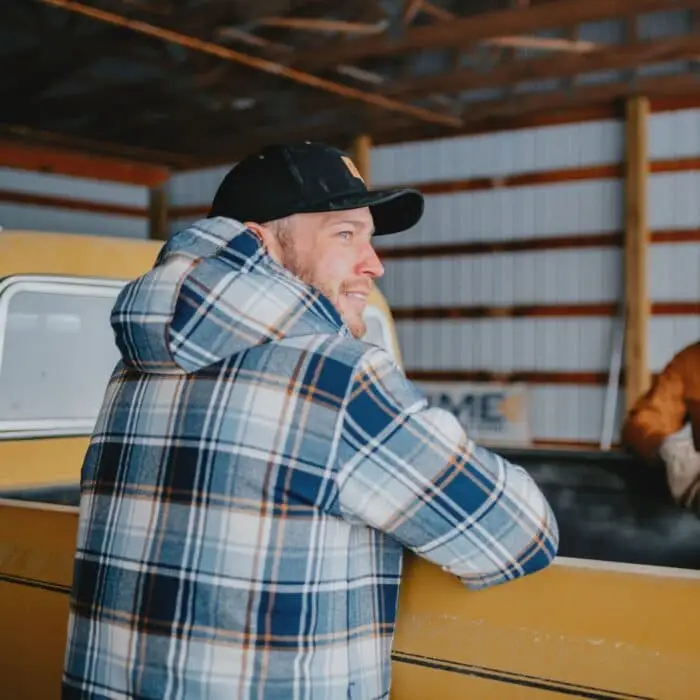 CAT Πουκάμισο εργασίας overshirt με επένδυση μπλε M 1040045 - Image 4