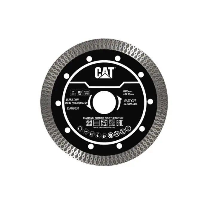 CAT Δίσκος κοπής διαμαντέ Turbo Super Thin (Gres) 115x22.23x1.4mm DA09031 - Image 2