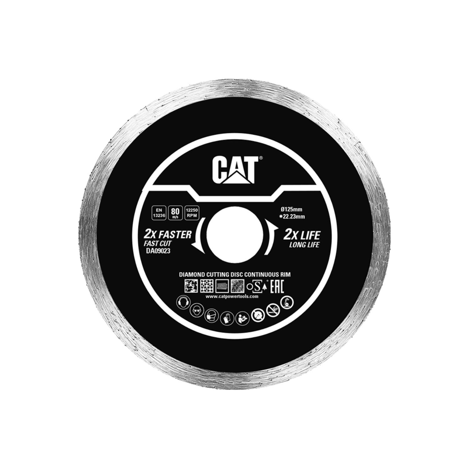 02-3454 CAT Δίσκος κοπής διαμαντέ Continuous 125x22.23x1.6mm DA09023 - Image 1