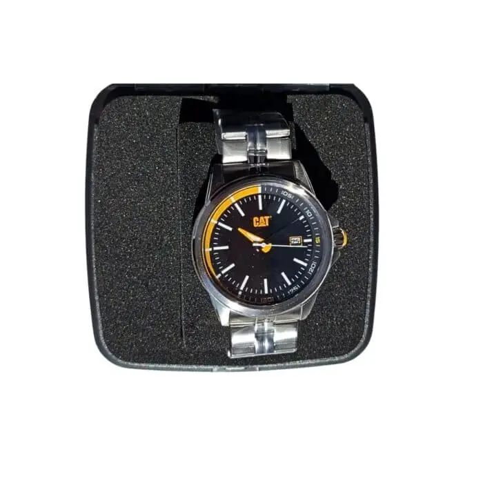 CAT Ρολόι μπαταρίας Slider με μεταλλικό μπρασελέ ασημί 43mm PY.141.11.127 - Image 2