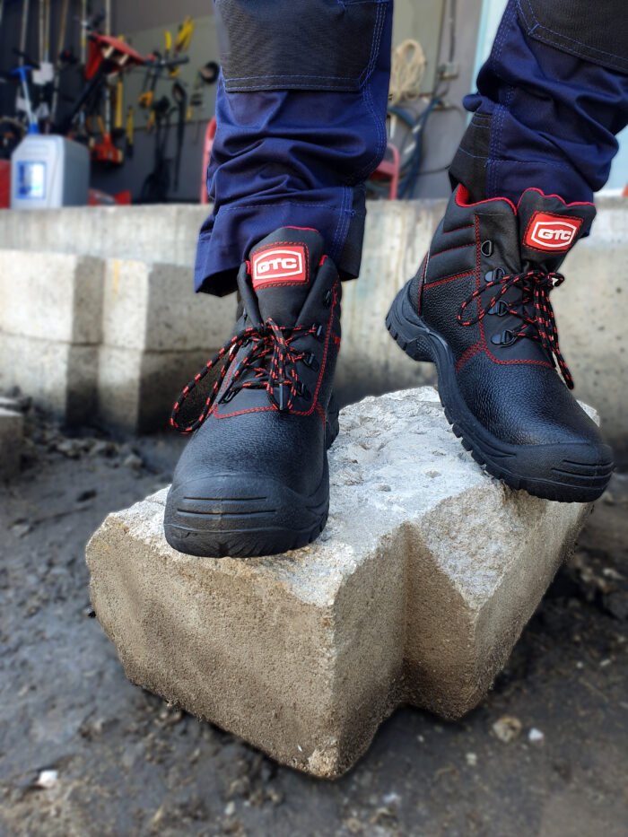 Μποτάκι δερμάτινο S3 αδιάβροχο μαύρο Νο.48 BSH102 - Image 11