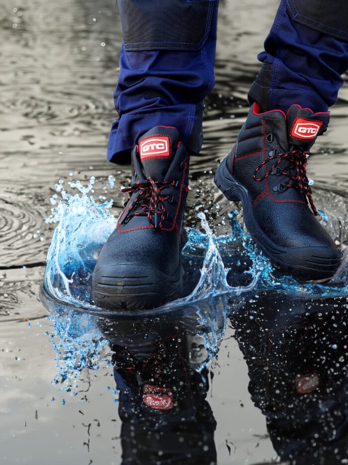 Μποτάκι δερμάτινο S3 αδιάβροχο μαύρο Νο.48 BSH102 - Image 12