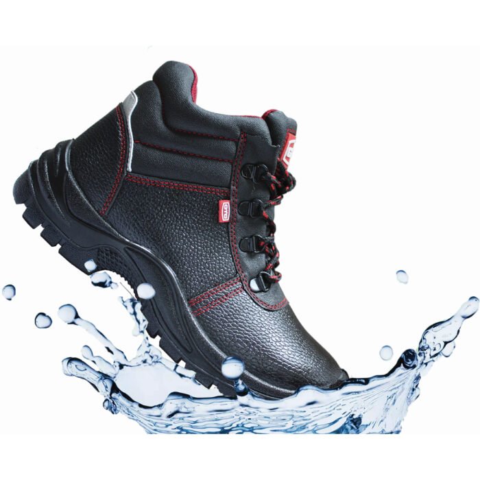 Μποτάκι δερμάτινο S3 αδιάβροχο μαύρο Νο.48 BSH102 - Image 2